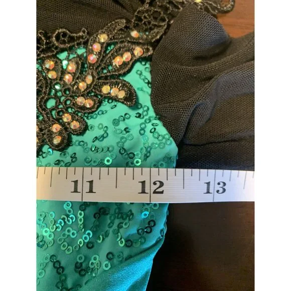Weissman Dance Costume Sequin Fringe Size A/S - Picture 6 of 9